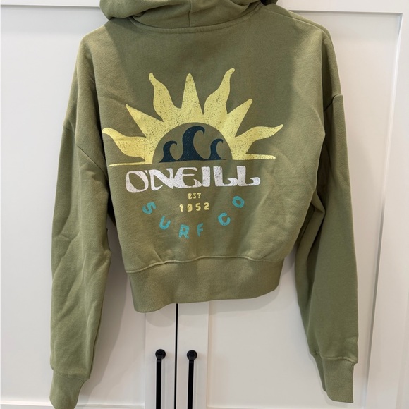 Olive Green Zip-Up Hoodie - Picture 3 of 4